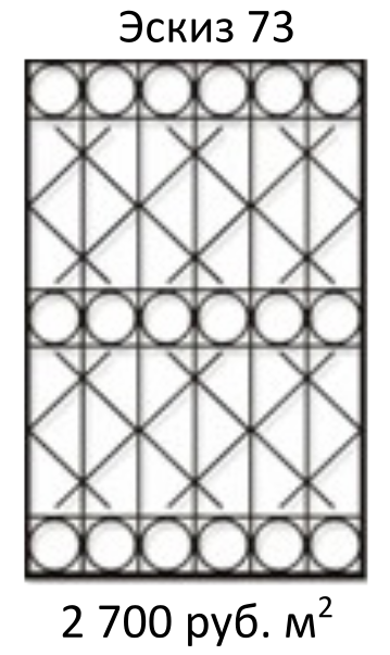 Решётка на окно сварная эскиз мозаика 2