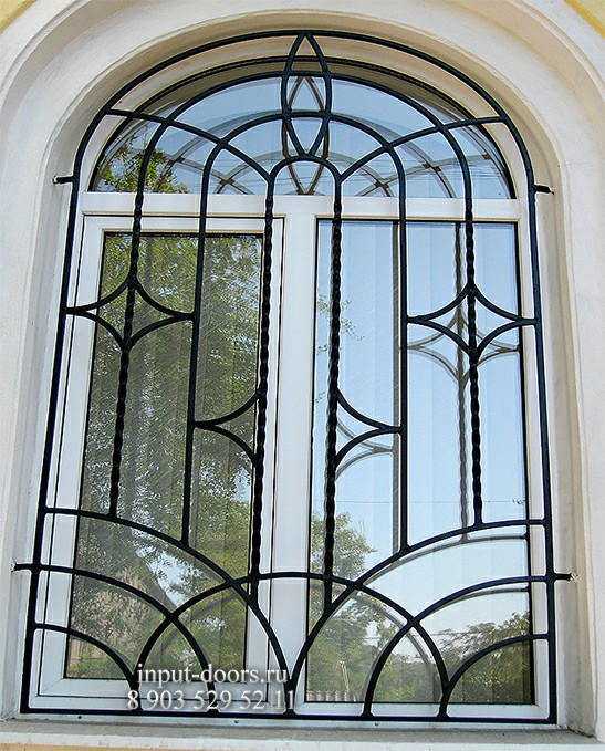 Сварные решетки для арок окна